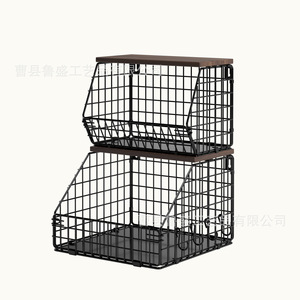 Wire <b>Basket</b> Storage Rack Rectangle Removable Standing Type Kitchen Bedroom <b>Bathroom</b> Storage <b>Baskets</b> - Product Image 3