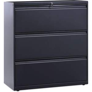 Alera 36\" X 18.63\" X 40.25\" Lateral File Cabinet with 3 Legal/Letter/A4/<b>A5</b>-Size Drawers Charcoal - Product Image 1