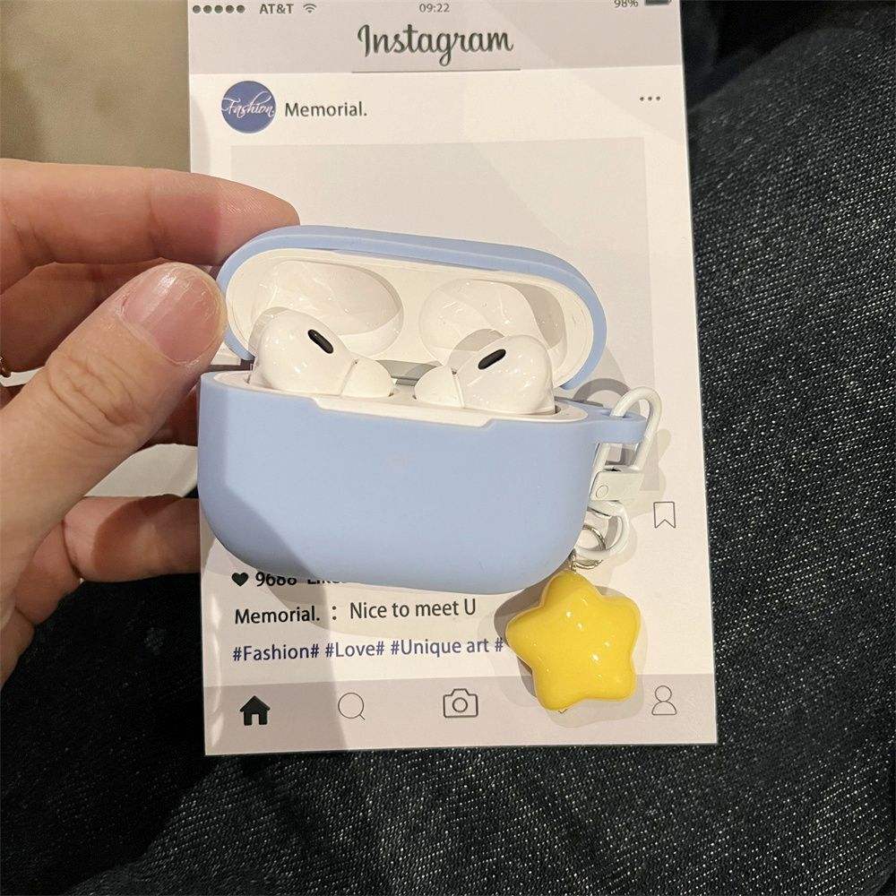 เคสซิลิโคนสีฟ้าอ่อนลายดาวสีเหลือง