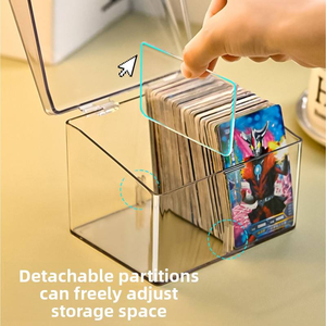 กล่องเก็บการ์ดซื้อขายสีเทาโปร่งแสงมี350 + 2ช่องสำหรับ TCG และการ์ดกีฬาดีไซน์แบบฟรีจากโรงงาน - Product Image 3