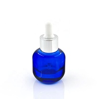 Botol Serum Pipet Tekan Elegan 30ml 50ml, Botol Minyak Esens Kosong Kaca Tebal Oval Transparan