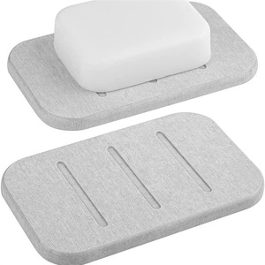 Salle de bain Main Diatomite Terre Marbre Séchage Tapis Plateau Plateaux Titulaire Bar <span class=keywords><strong>Caddy</strong></span> Conteneur Porte-Savon Plats pour Savon - Product Image 1