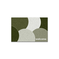 Tapis d'entrée simple pour la maison, paillasson pour hall d'entrée, en PVC, sans lavage, antidérapant, épaissi, résistant à la saleté, motif géométrique carré