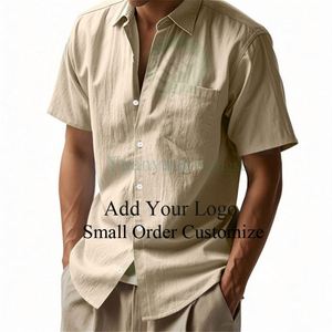 Camisa Casual de Manga Corta para Hombre, Personalizada por Fábrica de <span class=keywords><strong>Ropa</strong></span>, con Botones, para Vacaciones de Verano en la Playa, Texturizada, con Bolsillo - Product Image 2