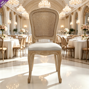 Chaise de banquet et de salle à manger en résine plastique couleur bois, style français, pour événements et fêtes, OEM/ODM, intérieur/extérieur - Product Image 5
