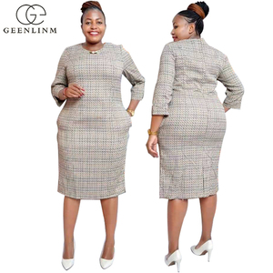 Plus Size Business Women Suits / Office Ladies Bodycon Formal Dress Women New Knee Length Pencil Office Dress - Product Image 5