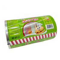 Rouleau de film alimentaire laminé métallisé souple imprimé sur mesure pour l'emballage de bonbons, biscuits et gommes