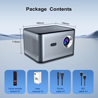 Mini projecteur LED intelligent portable DVB-T2 Android 9.0 4K avec logo personnalisé, correction automatique de la distorsion trapézoïdale, WiFi, mise en miroir du téléphone, cinéma en plein air