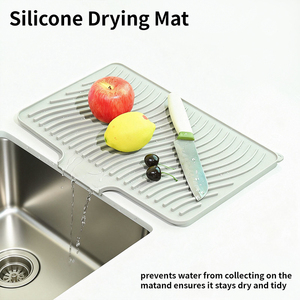 Silicone Drain Pad Non-Slip Dish Drying Mat Thickened Sink Organizer for Kitchen Counter Bowl Cup Tableware <strong>Draining</strong> <strong>Board</strong> - Product Image 2