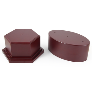 Precio al por mayor, buen precio, <span class=keywords><strong>Base</strong></span> de trofeo, <span class=keywords><strong>Base</strong></span> roja <span class=keywords><strong>Hexagonal</strong></span>, <span class=keywords><strong>Base</strong></span> de trofeo de madera, accesorio para accesorios de trofeo de competición - Product Image 5