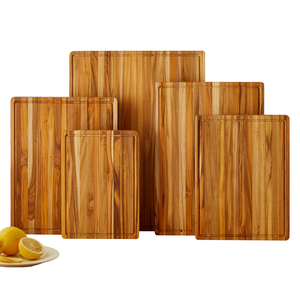 <span class=keywords><strong>Planche</strong></span> à découper rectangulaire en <span class=keywords><strong>teck</strong></span>, personnalisable, en stock, très vendue, <span class=keywords><strong>pour</strong></span> dîners familiaux et célébrations festives - Product Image 1
