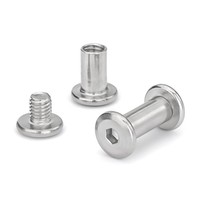 Vis Chicago mâle-femelle en acier inoxydable et laiton M3 M4 M5 pour la fixation de sacs et ceintures en cuir
