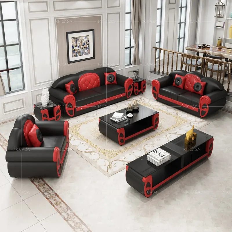 Living Room Sofa Specific Use Fabric 321 sofa set European style 321 leather sofa