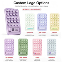 Supporto Adesivo Personalizzato in Silicone Lavabile per Telefono Cellulare, Antiscivolo, da Scrivania e Parete, per Creatori di Contenuti Video