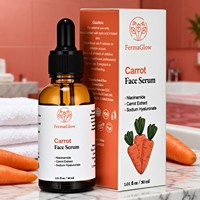 Sérum Visage Éclaircissant, Hydratant, Antioxydant et Lissant à l'Extrait de Carotte Fermentée, Niacinamide et Hyaluronate de Sodium pour une Peau Rayonnante