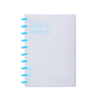 Cuaderno de Regalo con Cubierta de PP Impresa B5, Minimalista, de Color Sólido Pastel, con Encuadernación de Discos y Hojas Sueltas