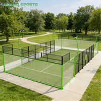 Cancha de Pádel Panorámica OEM/ODM para Uso Deportivo, Personalizable con Logotipo, Tamaño y Color, Césped Artificial de 12 mm, Cancha de Pádel de Acero y Vidrio