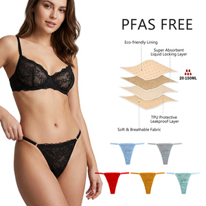 Tangas Menstruales Shanhao OEM Libres de PFAS, Flujo Ligero, Ecológicas, Bragas Menstruales para Mujer - Product Image 1