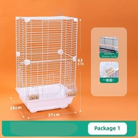Cage à oiseaux décorative double couche anti-évasion en métal transparent pour perroquets, perruches, paons et calopsittes – Vente en gros