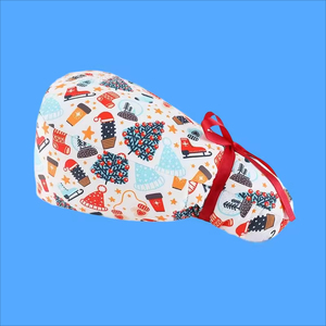Chapeau chirurgical en tissu extra doux avec fermeture élastique, design queue de cheval, bonnet d'opération imprimé, casquettes de bloc opératoire - Product Image 6