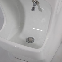 Kidoir Lavabo de Lavage pour Ablutions Musulmanes en Céramique, Unité à 2 Niveaux pour Wudu
