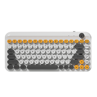 Clavier sans fil rétro Banda, nouveau, ergonomique, coloré, USB Type-C & BT+2.4G, trois modes, 84 touches, touches rétro, mignon, compatible Win/Android/iOS