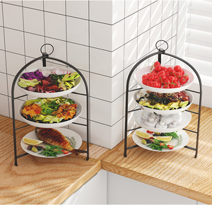 Estante moderno de 3 capas de Metal para platos, estante de exhibición de comida para Hotel Buffet y restaurante para almacenamiento de cocina - Product Image 4