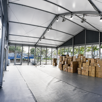 Carpa para Eventos con Paredes de Vidrio, Estructura de Aluminio de Gran Envergadura con Techo de PVC para Exposiciones, Salas de Exhibición, Hostelería y Eventos Comerciales