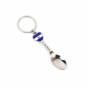 4\" EL SALVADOR SPOON KEYCHAIN 300PCS 25DZ/CS Premium Crystal <b>Key</b> <b>Chains</b> - Product Image 2