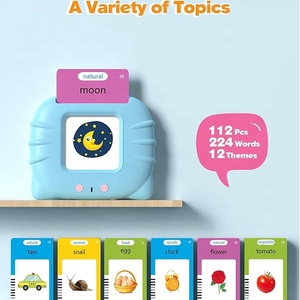 NZMAN Talking Flash Cards para niños pequeños, aprendizaje de idiomas Montessori con 224 palabras, terapia del habla de bolsillo y juguetes para Autismo - Product Image 2
