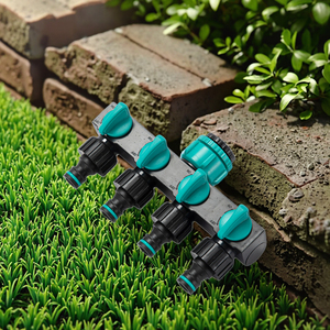 Wholesale Outdoor Garden Four Way Water Distributor with <b>Switch</b> One-in-four-out Diverter <b>Adapter</b> - Product Image 3