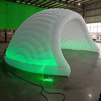 Dôme gonflable de haute qualité à prix avantageux avec lumières LED, tente de scène de pub de mariage en forme d'igloo blanc pour salon professionnel, fête
