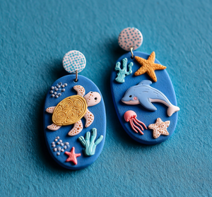 Ngày Valentine Thân Thiện Với Môi Nhựa Đồ Trang Sức Tình Yêu Đại Dương Rùa Cá Heo Bông Tai Cho Quà Tặng Doanh Nghiệp Quà Lưu Niệm/Thủ Công Mỹ Nghệ Toàn Cầu Số Lượng Lớn - Product Image 4