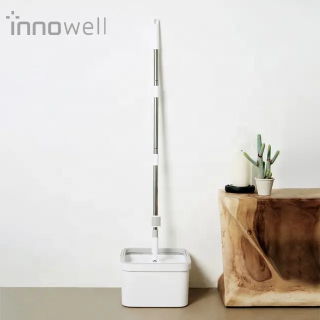 Innowell always clean water wash microfiber separable sewage single bucket system 360 spinning floor mop rotating