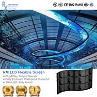 Écran LED flexible incurvé RX, écran numérique incurvé déroulable P1.5 P1.8 P2.5, mur vidéo LED intérieur, publicité créative, musée