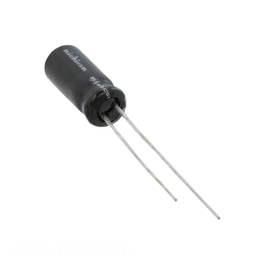 ตัวเก็บประจุแบบ Through Hole ยี่ห้อ Manufacturer Channel รุ่น UVP0J470MDD1TD ความจุ 47 ไมโครฟารัด  วัสดุอลูมิเนียม  ค่าความจุ 47UF  ความคลาดเคลื่อน 20% แรงดัน 6.3V  แบบขาเสียบเรเดียล - Product Image 1
