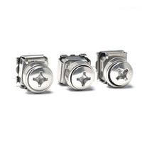 Kit de tornillos Phillips y tuercas de jaula de acero inoxidable duradero, tamaño métrico, antirust, disponible en todos los tamaños, para gabinetes de centros de datos