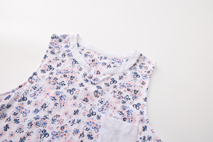 Abito da notte floreale da donna traspirante senza maniche assorbente sudore abito estivo con scollo a V abito lungo - Product Image 3