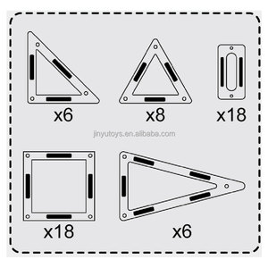 STEM Đồ chơi giáo dục màu gạch từ tính <span class=keywords><strong>56pcs</strong></span> nam châm đồ chơi trẻ em Montessori khối từ tính cho trẻ em khối xây dựng từ tính - Product Image 2