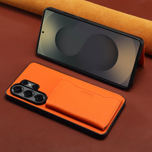Funda de Teléfono de Cuero PU con Textura de Litchi <span class=keywords><strong>para</strong></span> Galaxy S26/S25/S24/S23, con Ranura <span class=keywords><strong>para</strong></span> Tarjetas Magnéticas, Carga Inalámbrica y Soporte - Product Image 2