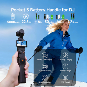 Cargador Rápido PC430 de 22.5W y 5000mAh con Batería y Soporte para Cámara de Acción, Compatible con DJI Osmo Pocket 3 y Xtra <span class=keywords><strong>Muse</strong></span>, Ideal para Vlogging - Product Image 3