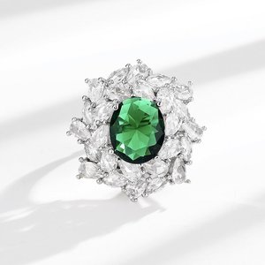 Acme Bộ sưu tập trang sức ngọc lục bảo rạng rỡ sang trọng sang trọng quyến rũ lung linh màu xanh ngọc lục bảo - Product Image 4