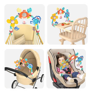 Lit de bébé détachable poussette landau siège de voiture jouets arc de voyage avec miroir et suspendus <span class=keywords><strong>hochet</strong></span> <span class=keywords><strong>pour</strong></span> bébé jouets en peluche <span class=keywords><strong>pour</strong></span> berceau - Product Image 2