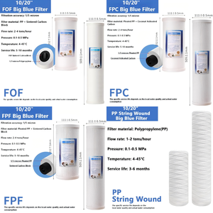 4.5 "X10/<span class=keywords><strong>20</strong></span>" lớn màu xanh Lọc 1/5 Micron PP PPC CTO GAC FPC fof FPF KDF lọc trước lớn màu xanh nước lọc Cartridge 1 5 micron - Product Image 5