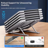 Support d'ordinateur portable réglable portable en métal promotionnel pour MacBook Tablette Support pliable pour ordinateur portable Support d'ordinateur portable en alliage d'aluminium