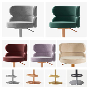 Sgabello da Bar di Lusso in Acciaio Inossidabile Girevole e Alzabile con Schienale <span class=keywords><strong>per</strong></span> <span class=keywords><strong>Cucina</strong></span> <span class=keywords><strong>Soggiorno</strong></span> Casa Moderna Hotel Reception Scuola Stile Europeo - Product Image 5