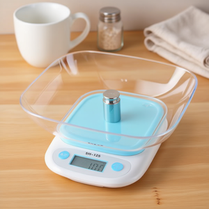 Báscula de Cocina Digital SH-125 con Capacidad de 10 kg y Recipiente Transparente para Cocinar, Hornear y Medir - Product Image 3
