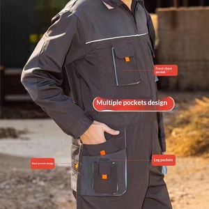 Tuta da <span class=keywords><strong>Lavoro</strong></span> Traspirante in Misto Cotone con Tasche Grandi Tridimensionali, Stile Europeo e Americano, Multi-tasche, per <span class=keywords><strong>Lavoro</strong></span> Transfrontaliero - Product Image 4
