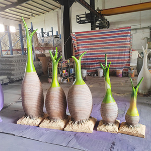 ต้นมะพร้าวขวดไวน์เทียมลำต้นทำจากไฟเบอร์กลาสใช้ตกแต่งกลางแจ้งโรงงานในจีน - Product Image 5