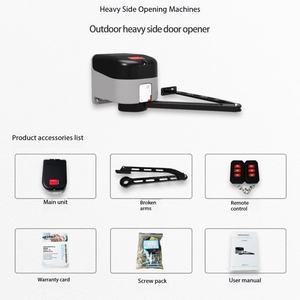 Moteur sans balais monté latéralement avec roulement robuste 350 kg, équipé d'un ouvre-porte <span class=keywords><strong>battant</strong></span> avec avertissement lumineux - Product Image 3